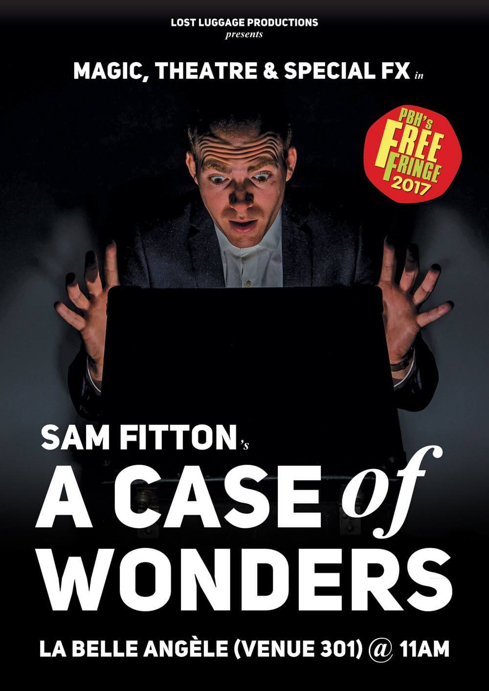 Sam Fitton A Case of Wonders Edinburgh Fringe magic poster