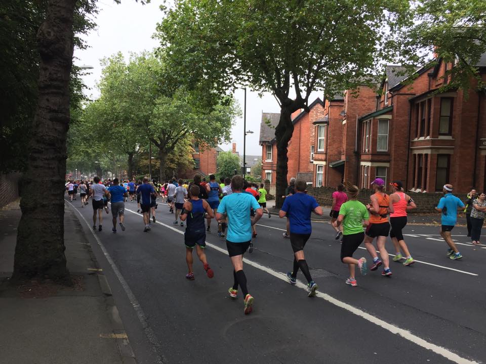 freshers week with marathon runners in Nottingham